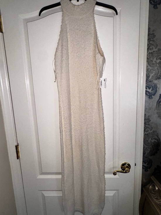 privy Dresses & Skirts - privy Cream Sleeveless Knit Maxi Dress